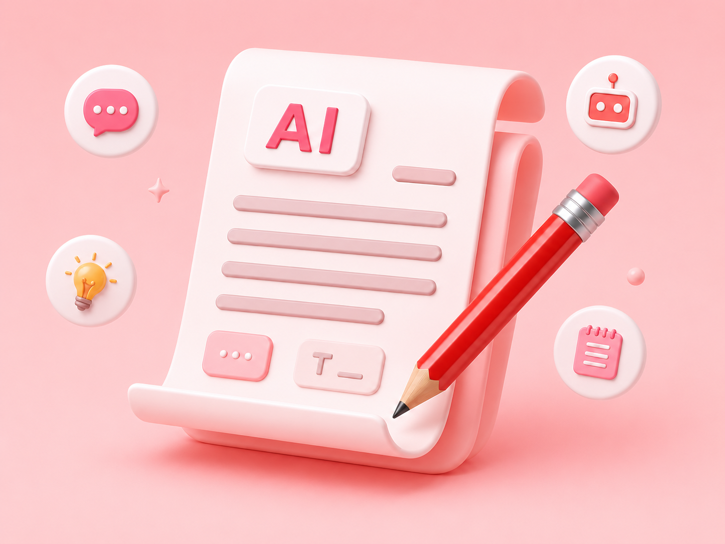 AI 文件與文案內容生成示意