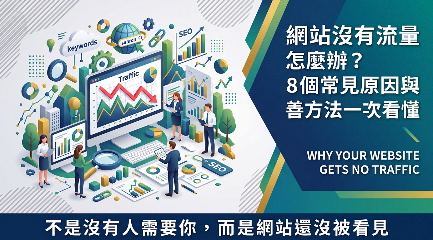 網站沒有流量怎麼辦？8個常見原因與改善方法一次看懂

